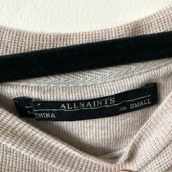 ALLSAINTS Diego Tee Cream/Wheat Colour - Picture 10 of 10